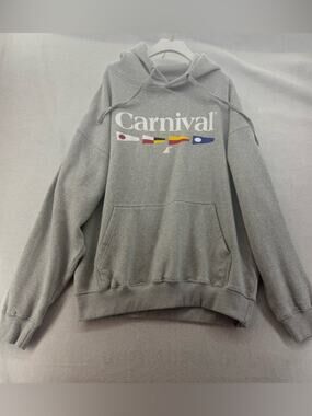 EUC Carnival Cruise Line Hooded Sweatshirt Hoodie Grey size XL